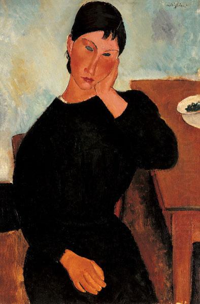 Elvira Resting at a Table, Amedeo Modigliani